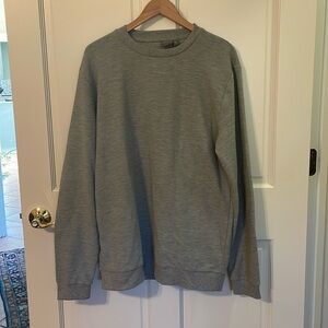 ASOS XL TALL Heather Gray Ribbed Sweatshirt NWOT